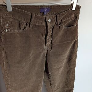 NYDJ Corduroy Brown Straight Leg Pants